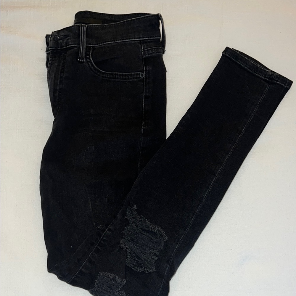 Women's Black Distressed Jeans